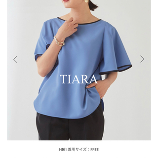 ティアラ(tiara)のTIARA 2wayバイカラーフリルブラウス(シャツ/ブラウス(半袖/袖なし))