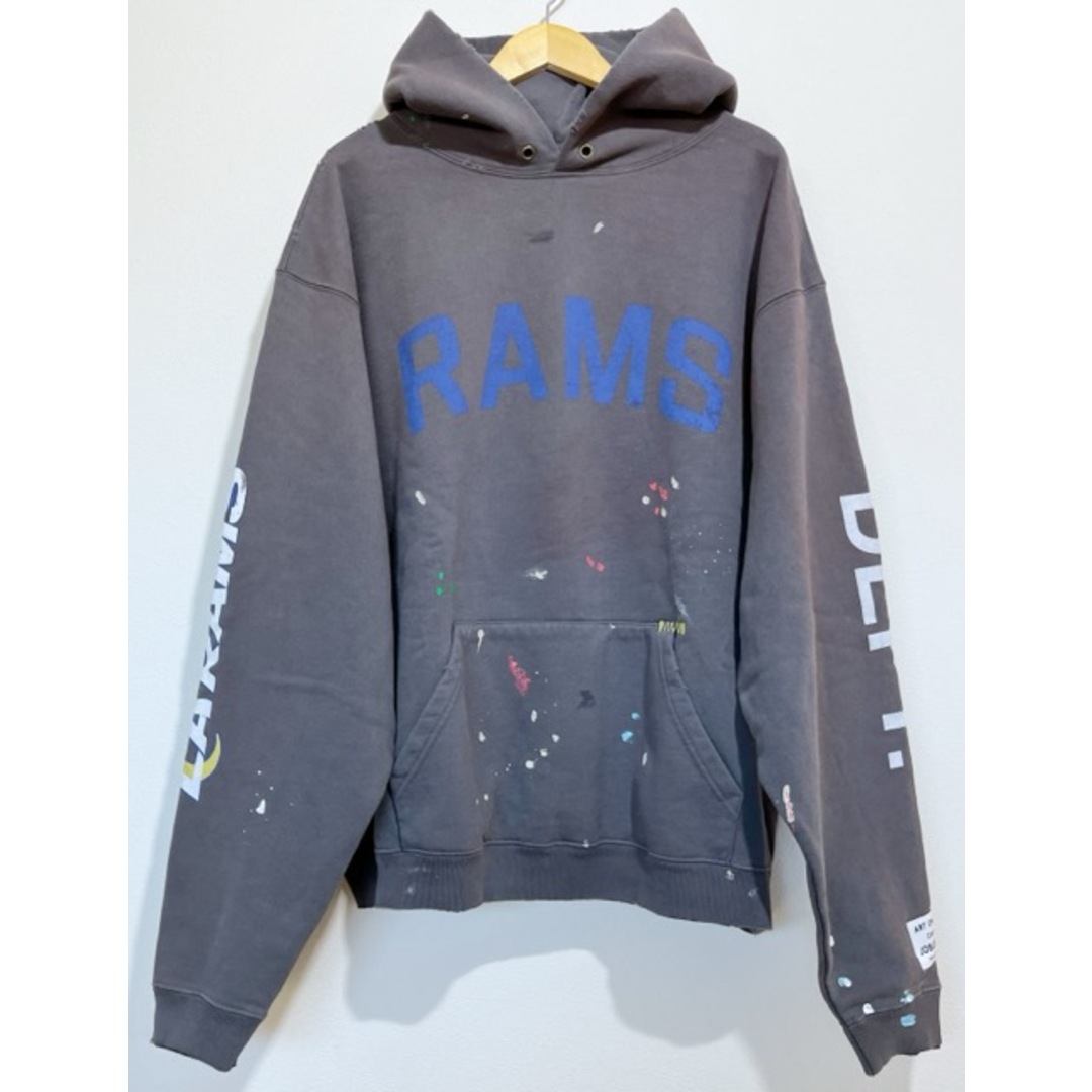 GALLERY DEPT.（ギャラリーデプト）NFL LA RAMS Hoodie ラムズ ヴィンテージ加工 プルオーバー パーカー【A31197-007】商品名パーカーグレーになります