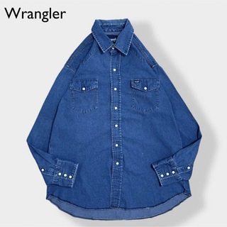 ラングラー(Wrangler)の【Wrangler】ウエスタンシャツ デニムシャツ XL相当 ビッグサイズ 古着(シャツ)
