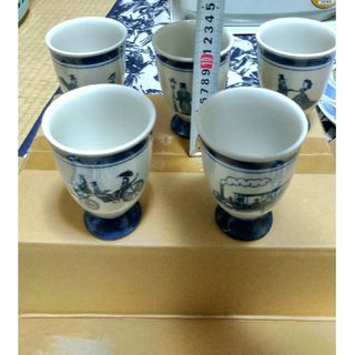 #美品 湯呑５点セット(グラス/カップ)