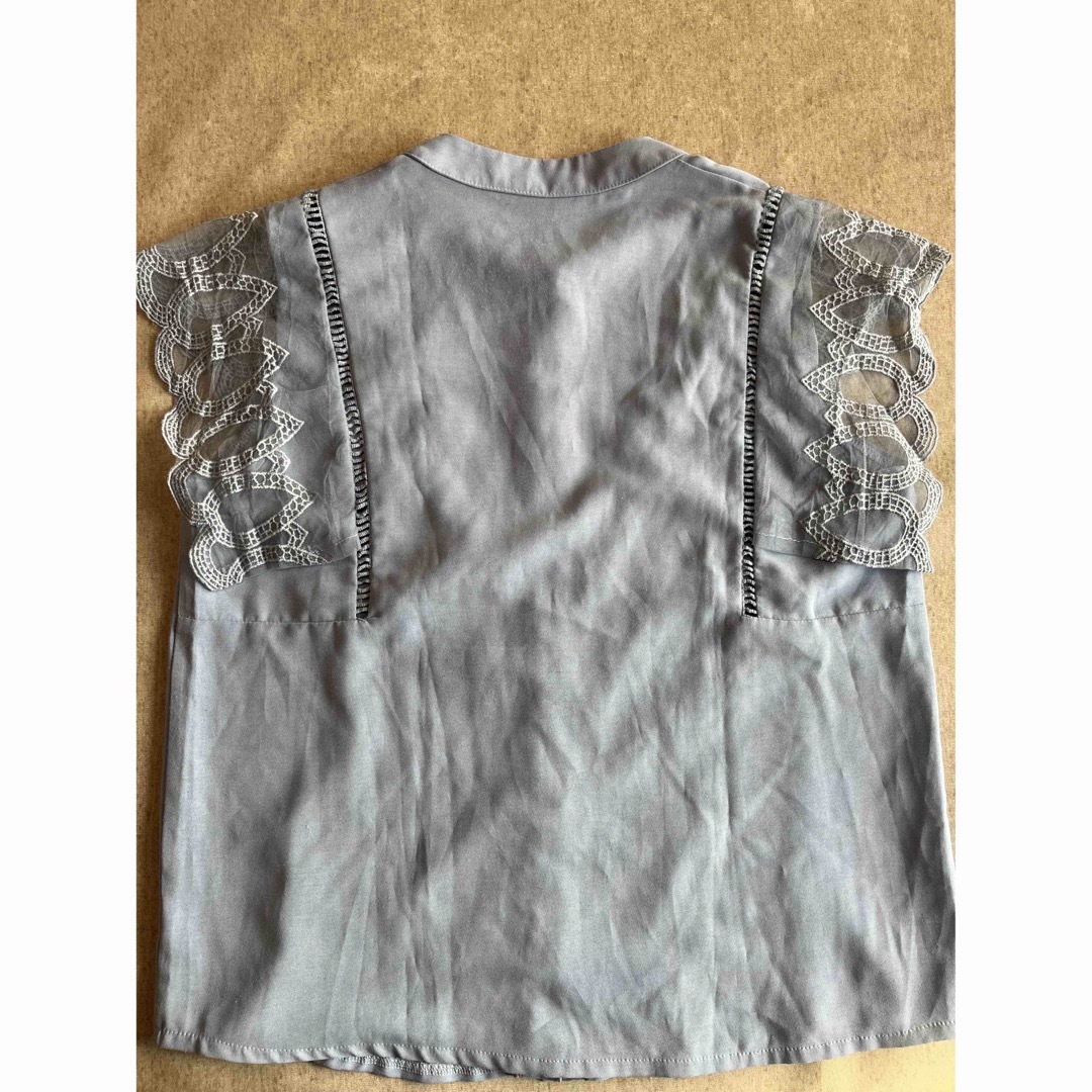袖レース　ブラウス レディースのトップス(シャツ/ブラウス(半袖/袖なし))の商品写真