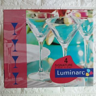 リュミナルク(Luminarc)の【新品未使用】リュミナルク Luminarc カクテルグラス 4個セット(グラス/カップ)