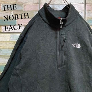 ザノースフェイス(THE NORTH FACE)のザノースフェイス　ハーフジップ　フリースニット　ワンポイント刺繍ロゴ(スウェット)