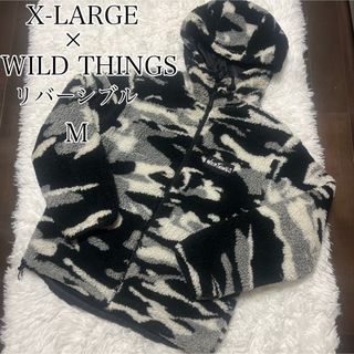 エクストララージ(XLARGE)のワイルドシングス エクストララージ リバーシブルジャケットボアフリースM（希少）(ブルゾン)