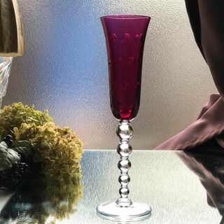エルメス(Hermes)の美サンルイSaint LouisバブルBubblesクリスタルシャンパンフルート(グラス/カップ)