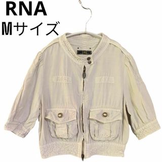 アールエヌエー(RNA)の[RNA] ショート丈トップス　脚長効果　ジャケット　半袖　カジュアル　Mサイズ(カットソー(半袖/袖なし))