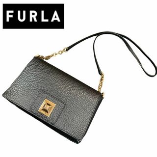 フルラ(Furla)の美品 フルラ チェーン レザー ショルダーバッグ JOANNS POCHETTE(ショルダーバッグ)