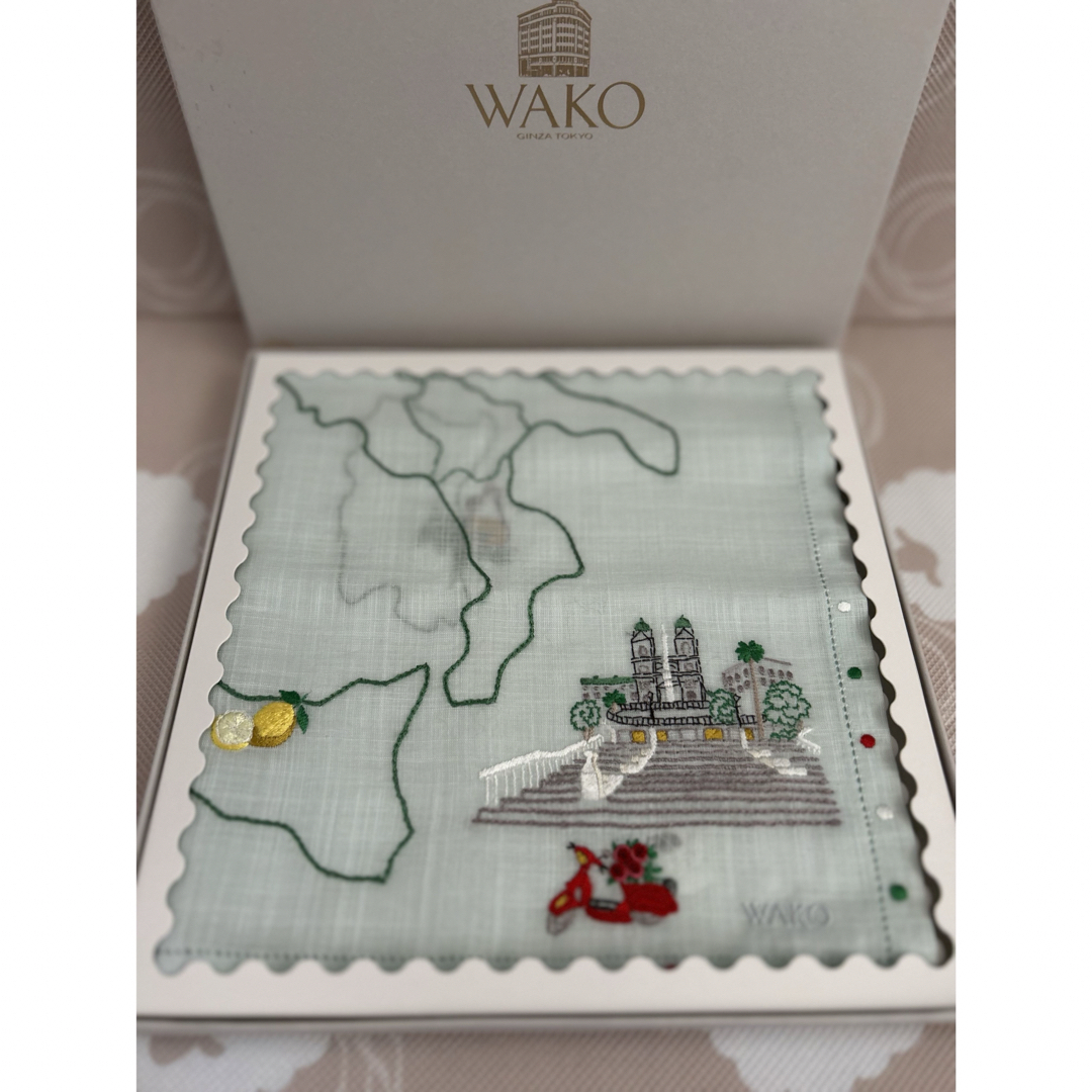 WAKO 手刺繍ハンカチ WAKO 手刺繍ハンカチ