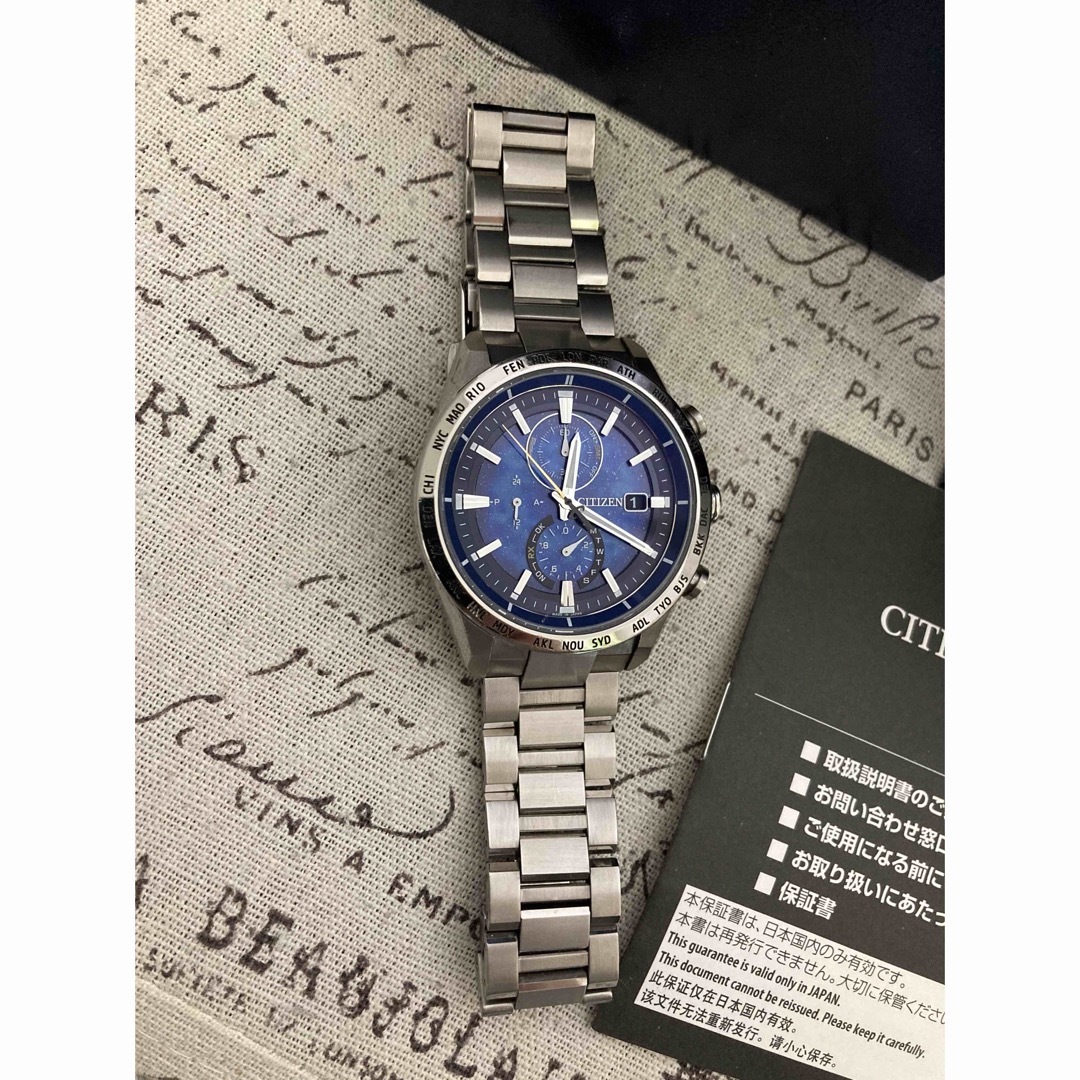 CITIZEN(シチズン)の美品！ シチズン アテッサ メンズ チタン 限定 星空  AT8181-71L  メンズの時計(腕時計(アナログ))の商品写真