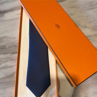 エルメス(Hermes)の新品未使用☆ HERMES ネクタイ ネイビー系(ネクタイ)