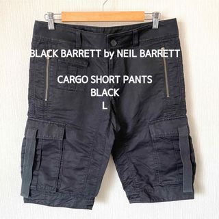 ブラックバレットバイニールバレット(BLACKBARRETT by NEIL BARRETT)の【ブラックバレット】カーゴショートパンツ 夏服 メンズ 黒 L(ショートパンツ)