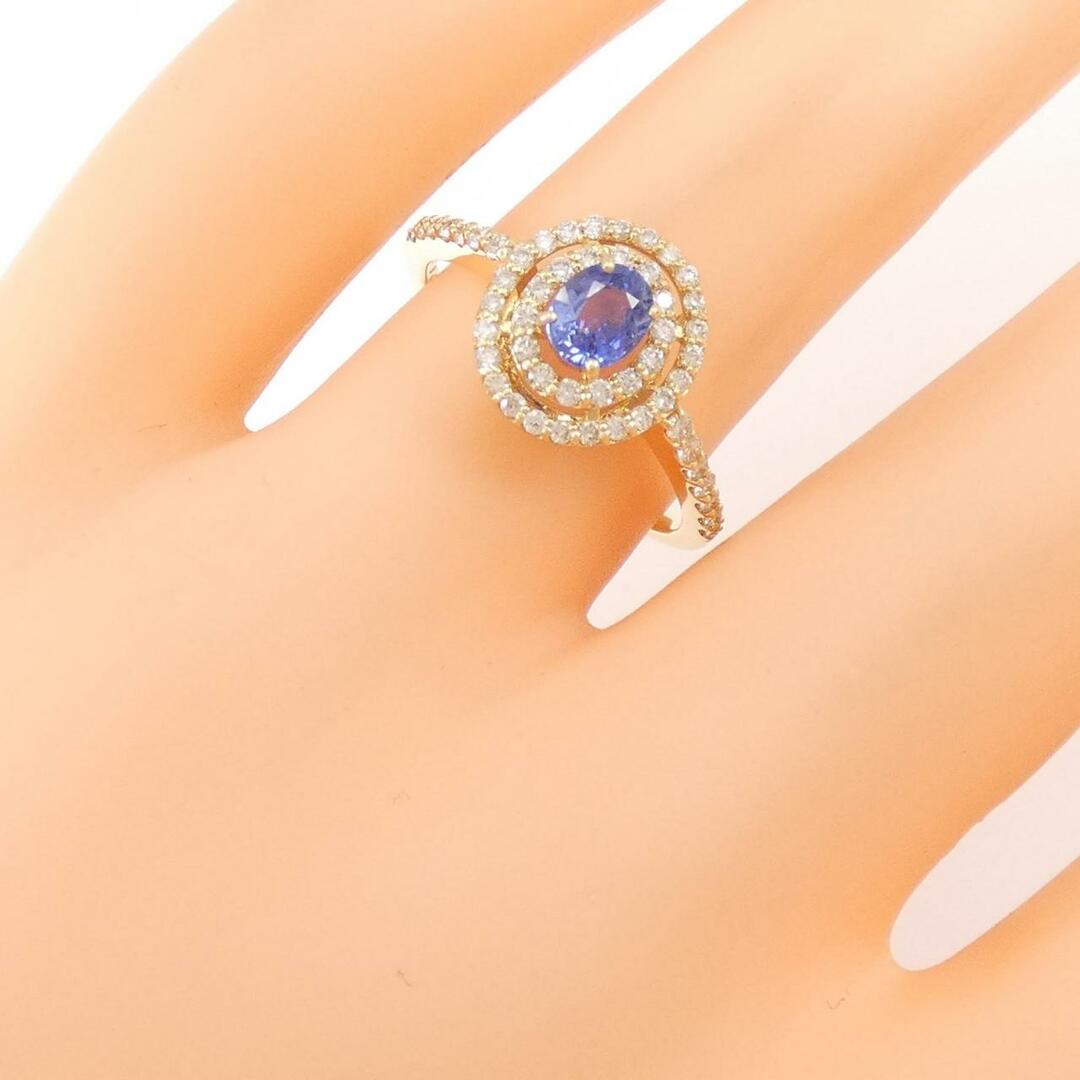 【新品】K18YG サファイヤ リング 0.43CT レディースのアクセサリー(リング(指輪))の商品写真