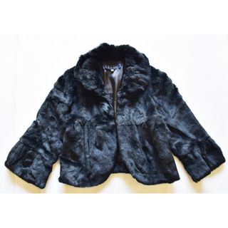 エムズグレイシー(M'S GRACY)の【美品】M'S GRACY ラビットファージャケット 毛皮コート 黒 38(毛皮/ファーコート)