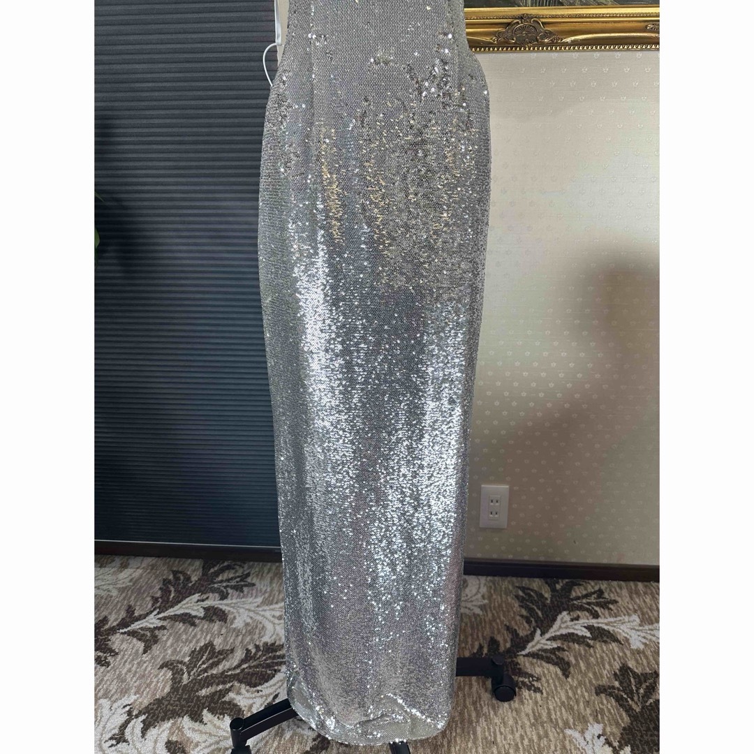 超高級キラキラ✨総スパンコールスリットロングステージ誕生日キャバ嬢ナイトクラブ レディースのフォーマル/ドレス(ロングドレス)の商品写真