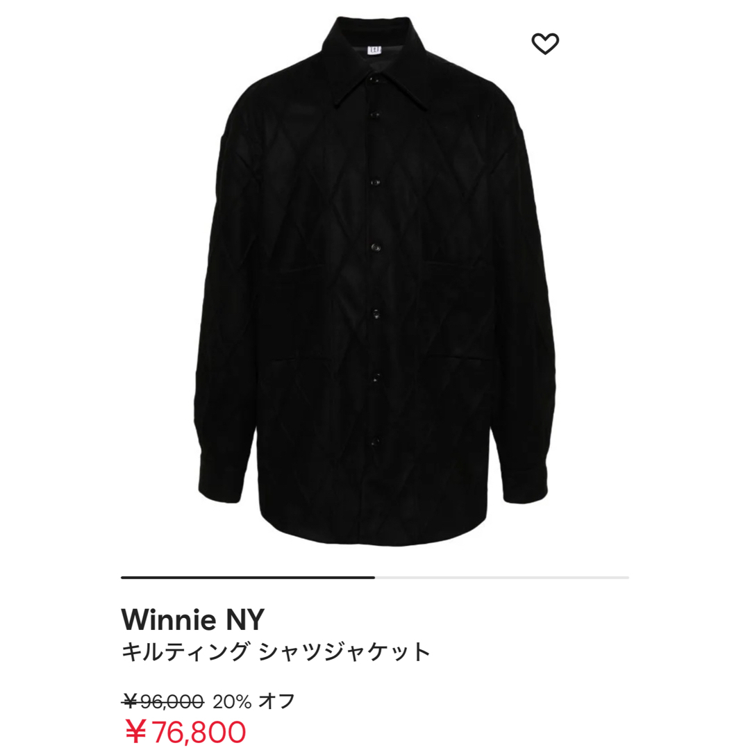 Winnie New York キルティングシャツジャケットトップス