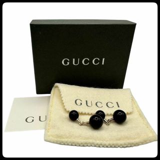 Gucci - グッチ ボール シルバー925 黒 メンズ カフス　ビジネス　男性　美品