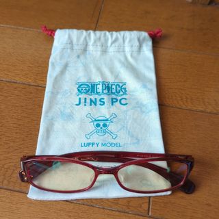 ジンズ(JINS)のJINS PCメガネ　ワンピースコラボ　ルフィモデル(サングラス/メガネ)