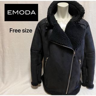 EMODA - EMODA レディース ボア ライダース ジャケット フリーサイズ