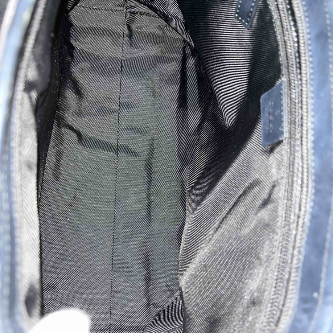 Gucci(グッチ)の希少　GUCCI トートバッグ　ggキャンパス　レザー　大容量　A4対応　黒 レディースのバッグ(トートバッグ)の商品写真