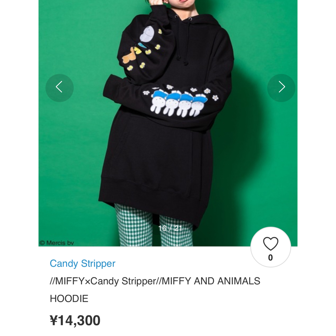 Candy Stripper(キャンディーストリッパー)の☆新品☆candy stripper ミッフィーコラボパーカー レディースのトップス(パーカー)の商品写真