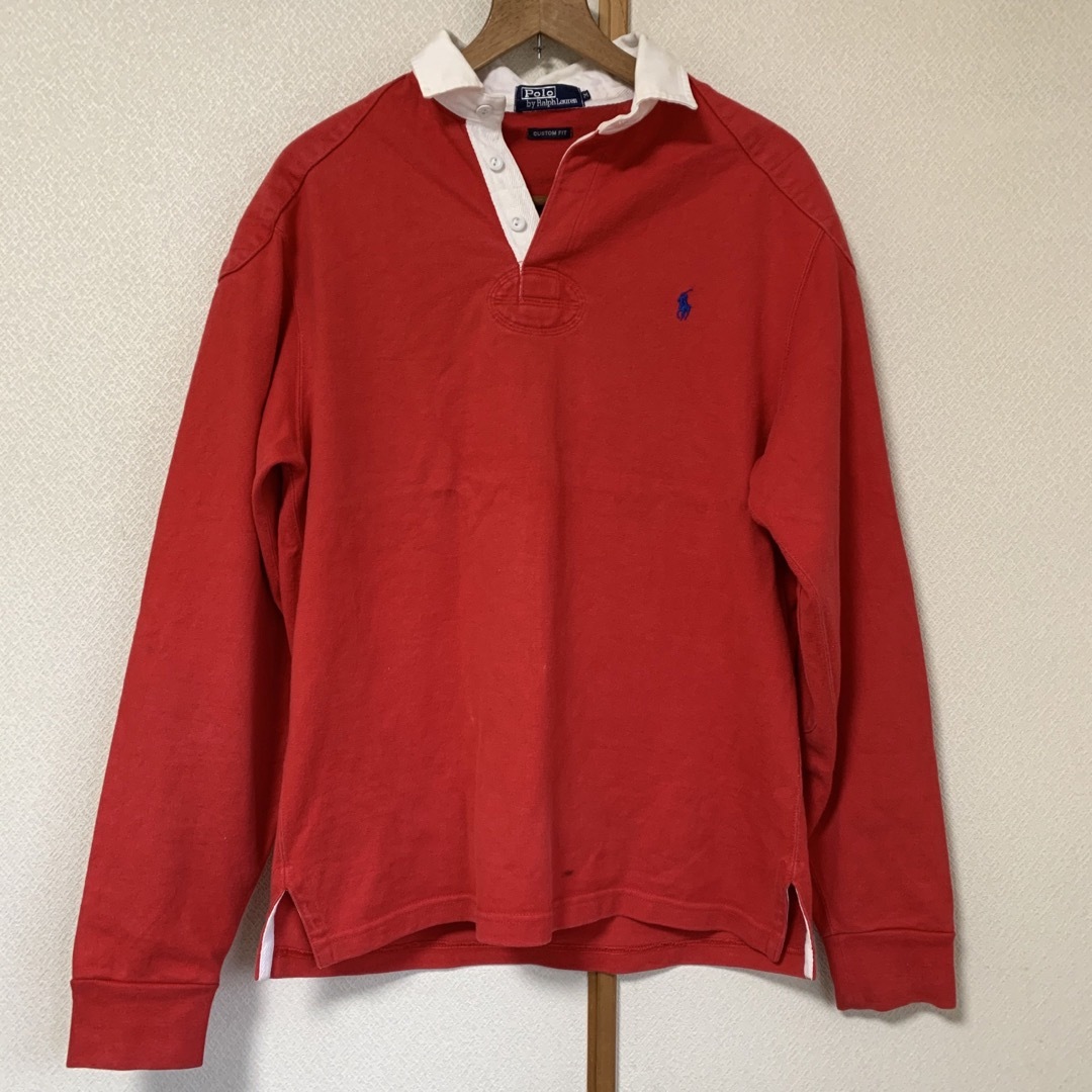 POLO RALPH LAUREN(ポロラルフローレン)のポロバイラルフローレン　赤のラガーシャツ メンズのトップス(スウェット)の商品写真