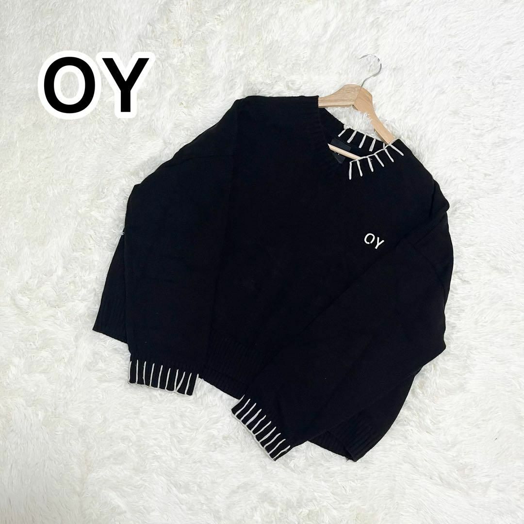 ブランドOYオーワイ【✨入手困難アイテム✨】OY デザインニット　セーター　ブランドロゴ　ブラック