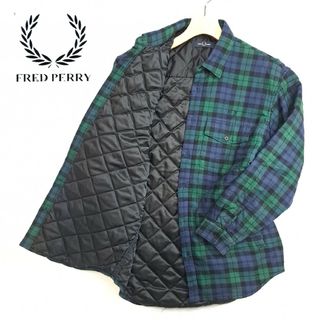 フレッドペリー(FRED PERRY)の【美品】フレッドペリー 中綿シャツブルゾン タータンチェック キルティング M(ブルゾン)