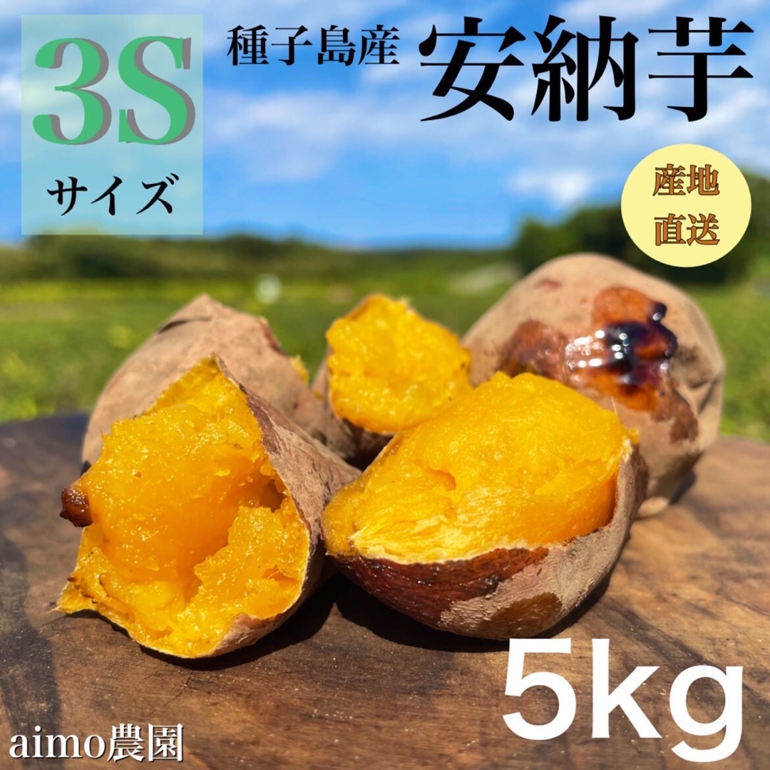 【絶品】種子島産  安納芋3S 5kg(箱別) 食品/飲料/酒の食品(野菜)の商品写真