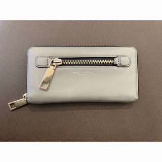 マークジェイコブス(MARC JACOBS)のマークジェイコブス ゴッサム ラウンドファスナー長財布 レザー　グレー(財布)