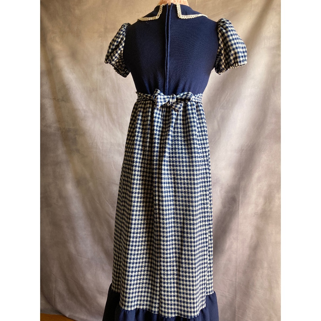 GUNNE SAX(ガニーサックス)のアメリカ🇺🇸買い付け　チェック柄ヴィンテージワンピース レディースのワンピース(ロングワンピース/マキシワンピース)の商品写真