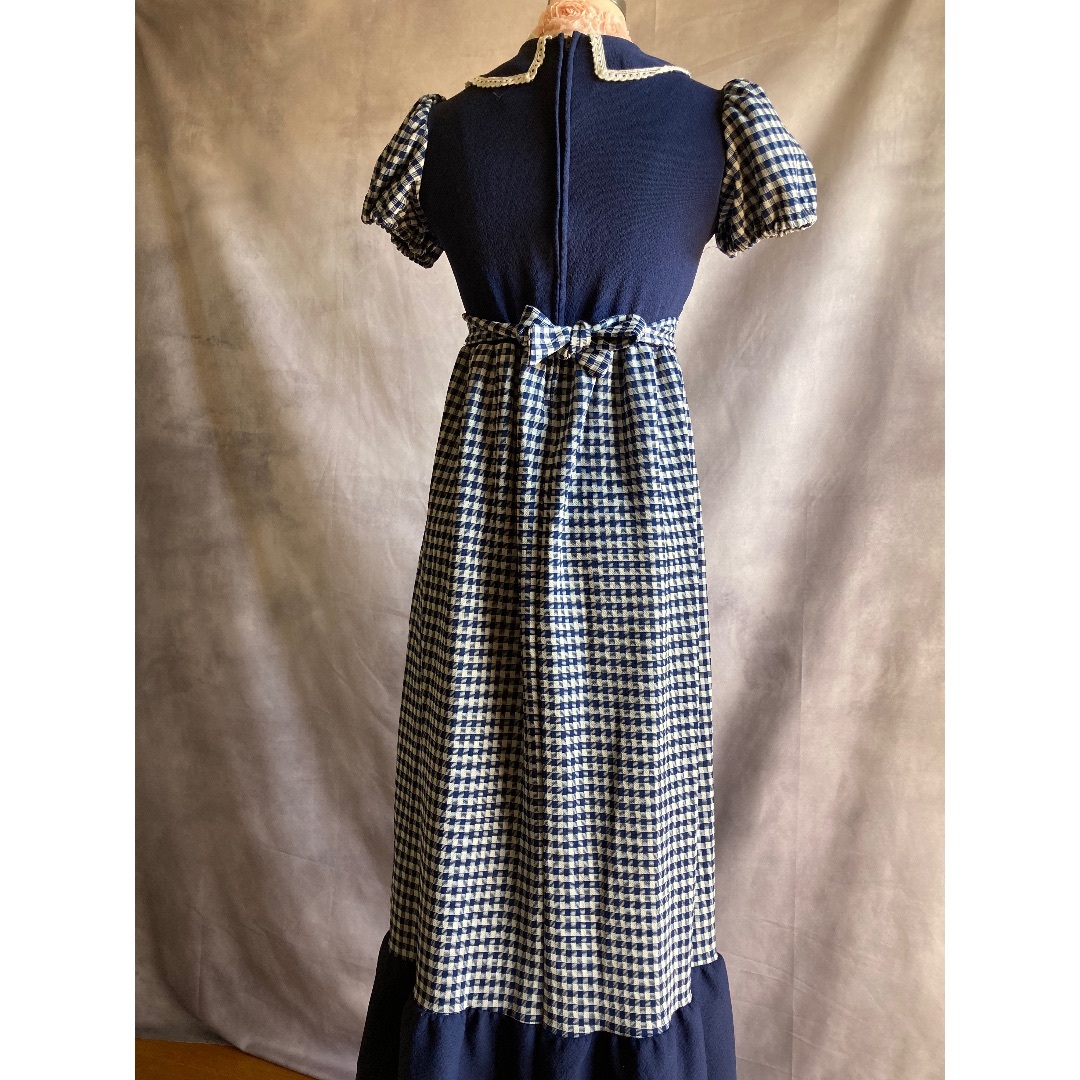 GUNNE SAX(ガニーサックス)のアメリカ🇺🇸買い付け　チェック柄ヴィンテージワンピース レディースのワンピース(ロングワンピース/マキシワンピース)の商品写真