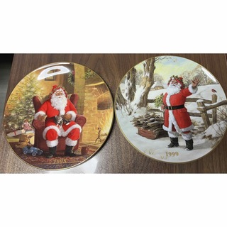 ロイヤルドルトン(Royal Doulton)のロイヤルドルトン　クリスマス　サンタクロース　お皿2枚セット(食器)