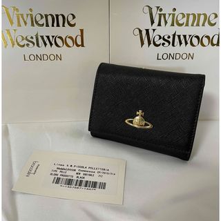 ヴィヴィアンウエストウッド(Vivienne Westwood)のヴィヴィアンウエストウッド　ミニウォレット　三つ折り財布　ブラック(財布)