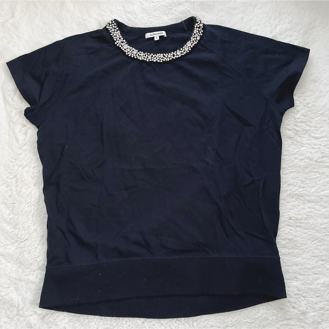 GLOBAL WORK(グローバルワーク)のGLOBAL WORK　グローバルワーク　半袖　カットソー　ビジュー メンズのトップス(Tシャツ/カットソー(半袖/袖なし))の商品写真