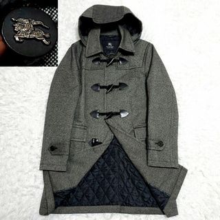 バーバリーブラックレーベル(BURBERRY BLACK LABEL)の美品 L  バーバリーブラックレーベル  ダッフル ウール キルティング 中綿(ダッフルコート)