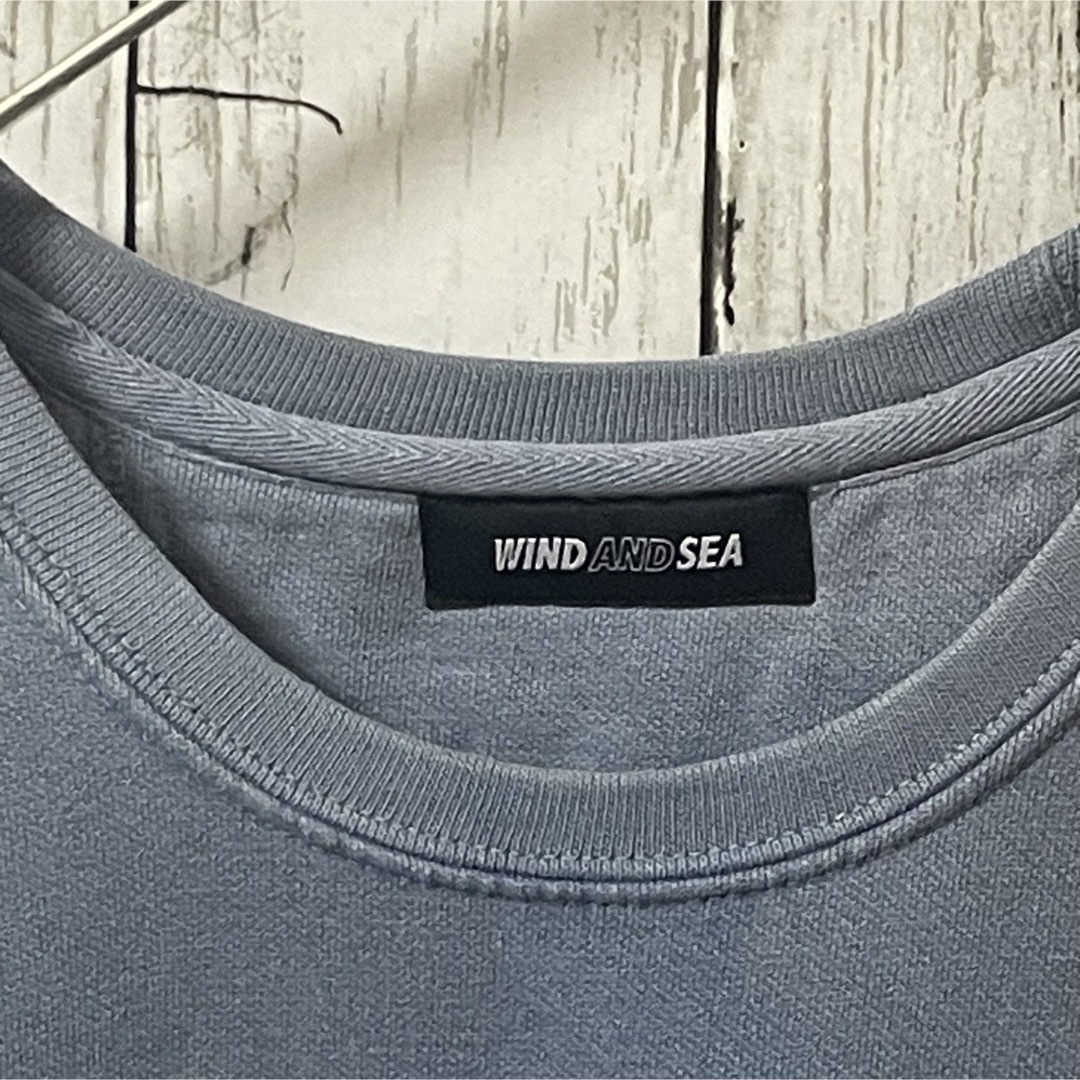 WIND AND SEA(ウィンダンシー)のウィンダンシー WIND & SEA スウェット ヴィンテージブルー　Sサイズ メンズのトップス(スウェット)の商品写真