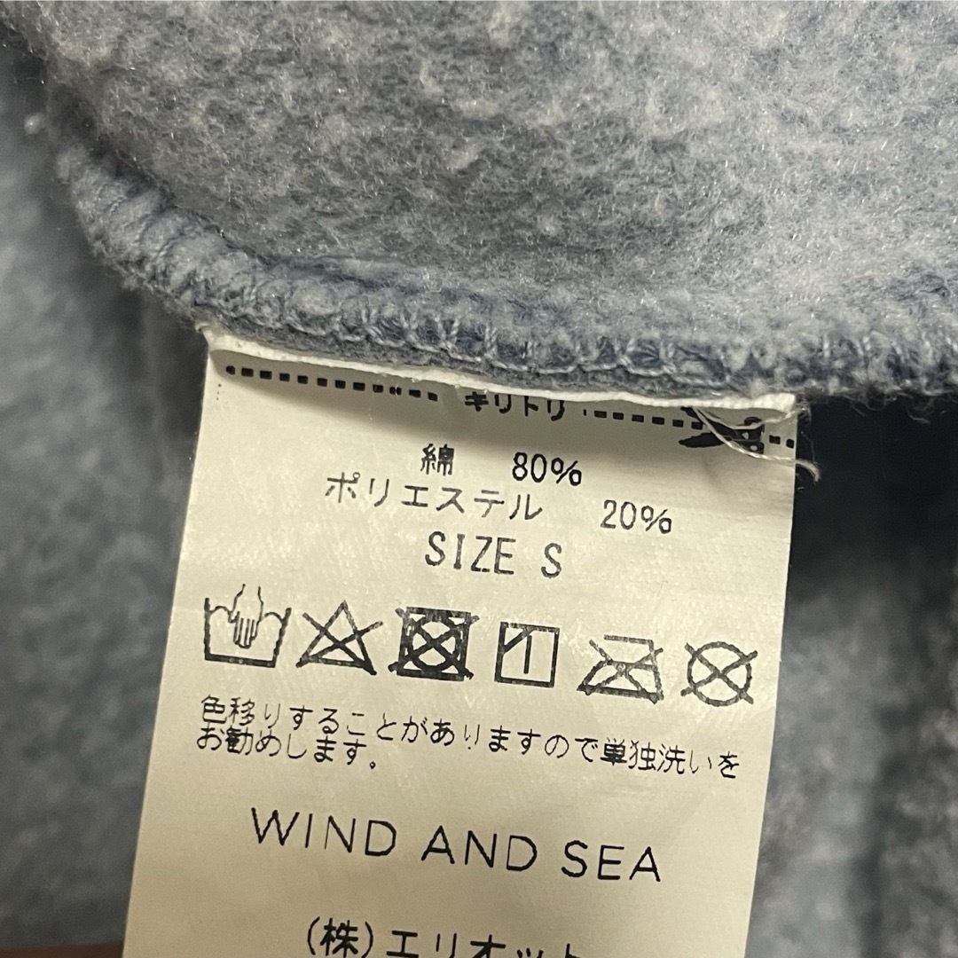 WIND AND SEA(ウィンダンシー)のウィンダンシー WIND & SEA スウェット ヴィンテージブルー　Sサイズ メンズのトップス(スウェット)の商品写真