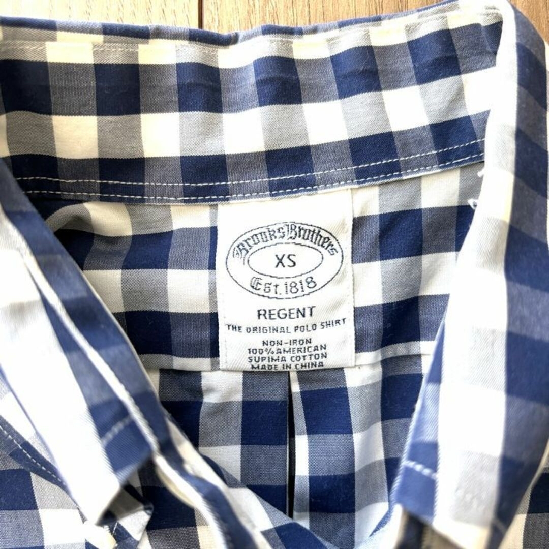 Brooks Brothers(ブルックスブラザース)の【極美品】 Brooks Brothers シャツ チェック ネイビー XS  メンズのトップス(シャツ)の商品写真