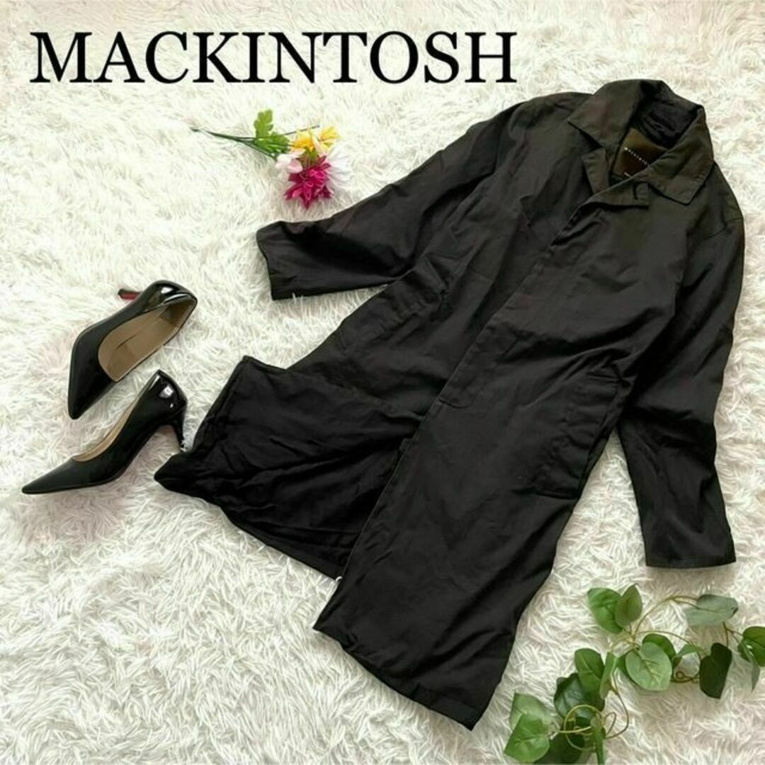 MACKINTOSH(マッキントッシュ)の人気カラー♪マッキントッシュ/ステンカラーコート　コットン　ブラウン レディースのジャケット/アウター(ロングコート)の商品写真