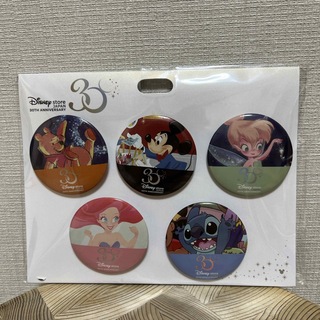 ディズニー(Disney)のディズニー　ラッキーボックス　缶バッジセット　30周年(キャラクターグッズ)