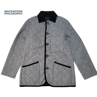 マッキントッシュフィロソフィー(MACKINTOSH PHILOSOPHY)の【ほぼ未使用】マッキントッシュフィロソフィー 千鳥格子柄 キルティングジャケット(ステンカラーコート)