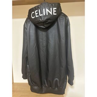 セリーヌ(celine)のCELINE セリーヌ コーティングジップアップロゴフーディ 美品(パーカー)