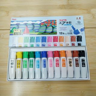 ペンテル(ぺんてる)のぺんてる 絵の具 エフ水彩 WFC2-12 ポリチューブ入り 12色(絵の具/ポスターカラー)