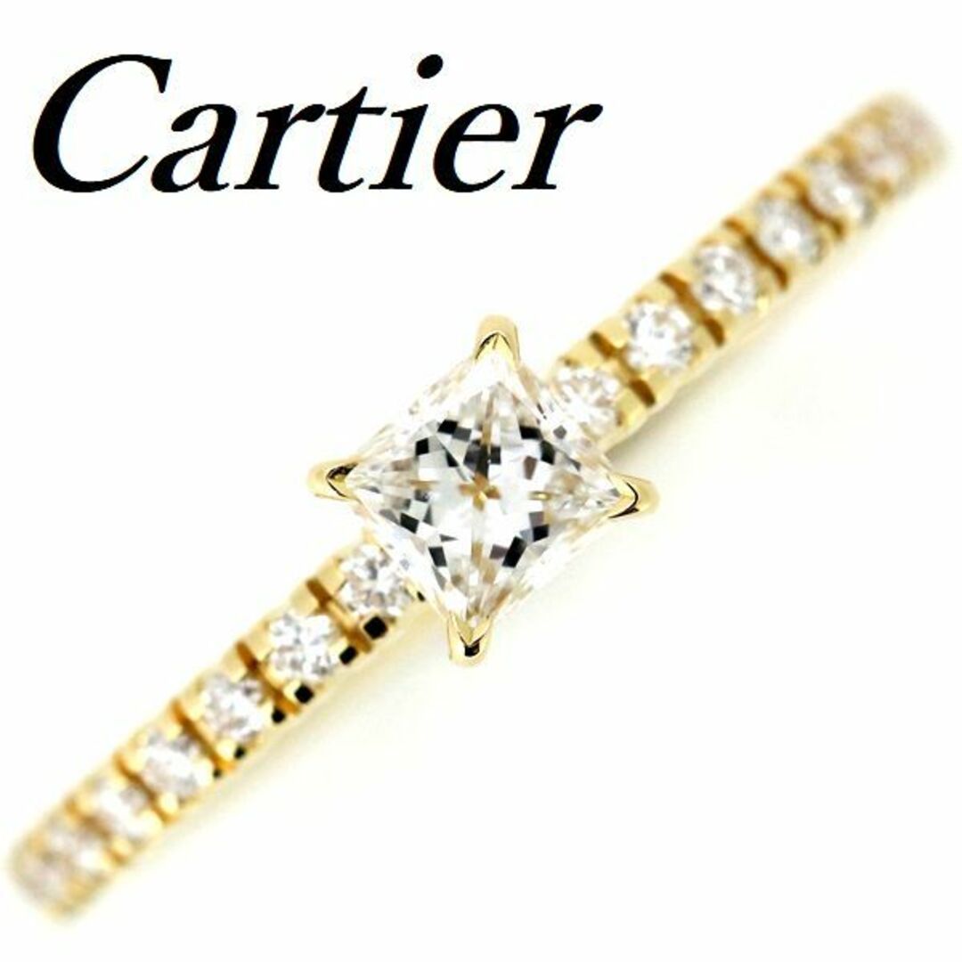 Cartier(カルティエ)のエタンセル ドゥ カルティエ プリンセスカット ダイヤリング K18YG ♯46 レディースのアクセサリー(リング(指輪))の商品写真