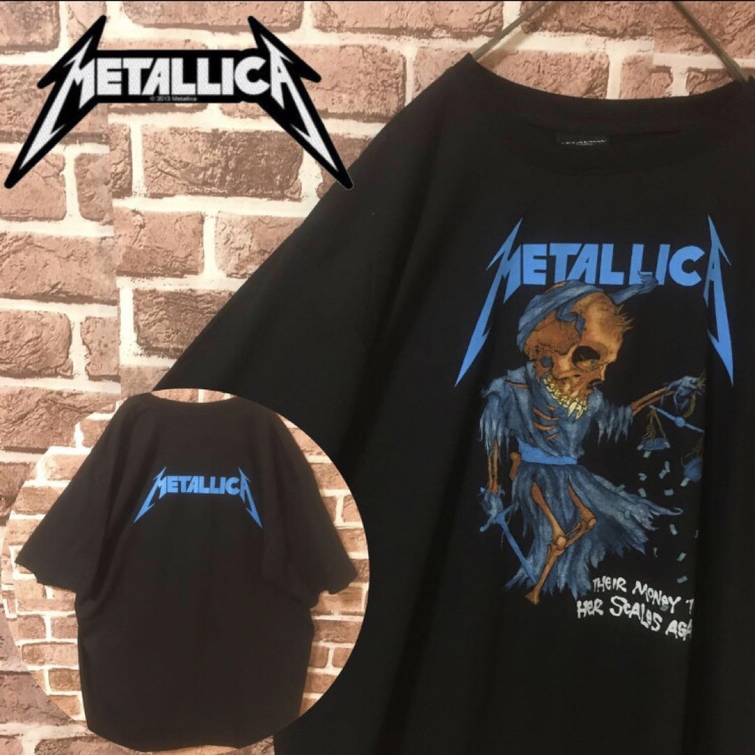 METALLICA(メタリカ)の【XLサイズ】メタリカ☆バンドTシャツ　両面プリント　ブラック　新品未使用 メンズのトップス(Tシャツ/カットソー(半袖/袖なし))の商品写真