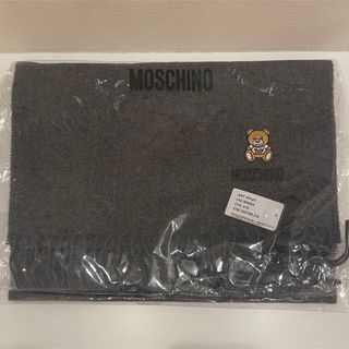 モスキーノ(MOSCHINO)のMOSCHINO モスキーノ マフラー ダークグレー テディベア(マフラー/ショール)