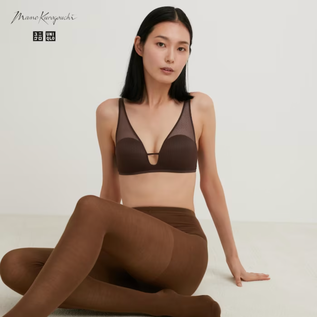 UNIQLO(ユニクロ)のワイヤレスブラ　メッシュ　XXL ２L　黒 ブラック　ユニクロ マメ クロゴウチ レディースの下着/アンダーウェア(ブラ)の商品写真