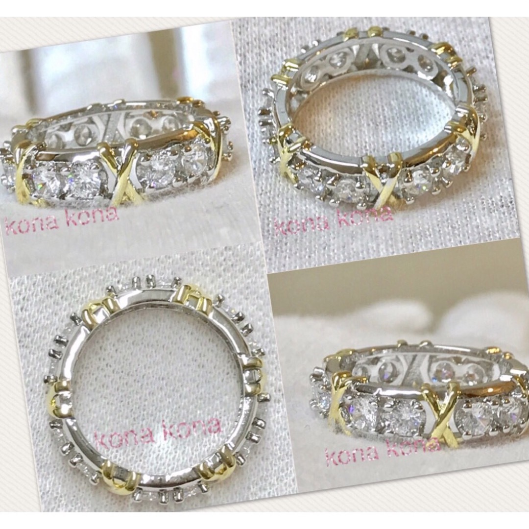 新品13号Xストーンリングシルバー925高級5ACZジルコニアダイヤ☆ レディースのアクセサリー(リング(指輪))の商品写真
