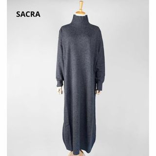 サクラ(SACRA)の定価31900円★SACRA★サクラ★ハーフウーステッドワンピース★ニットワンピ(ロングワンピース/マキシワンピース)