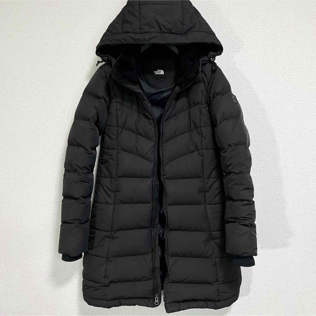 THE NORTH FACE(ザノースフェイス)の訳有特価 ノースフェイス ボアダウンコート ブラック レディースS フード着脱可 レディースのジャケット/アウター(ダウンコート)の商品写真